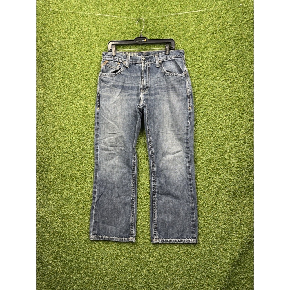 Ariat Jeans Mens 34x30 Slim Straight Leg Denim 5-Pocket C73 Workwear Casual